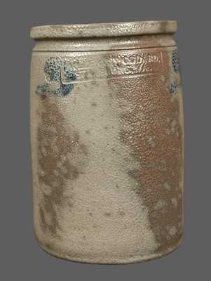 Scarce MILLER & WOODARD / STRASBURG, VA Decorated Stoneware Crock