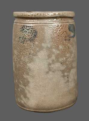 Scarce MILLER & WOODARD / STRASBURG, VA Decorated Stoneware Crock