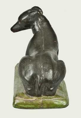 Important Pair of Shenandoah Valley Redware Whippets, Samuel Bell, Winchester, VA, 1841