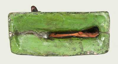 Important Pair of Shenandoah Valley Redware Whippets, Samuel Bell, Winchester, VA, 1841