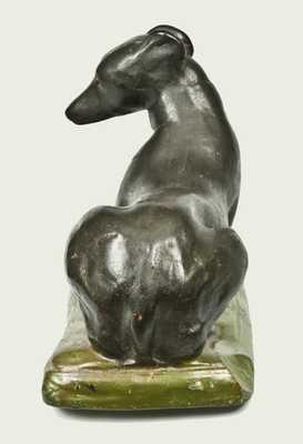 Important Pair of Shenandoah Valley Redware Whippets, Samuel Bell, Winchester, VA, 1841