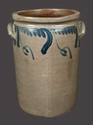 3 Gal. Stoneware Crock with Hanging Tulip Decoration, Strasburg, VA, circa 1870