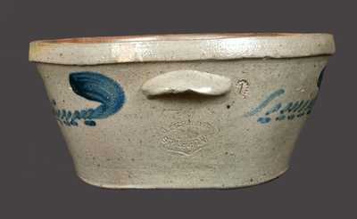 1 Gal. Stoneware Bowl Signed FROM J. EBERLY & BRO. / STRASBURG, VA