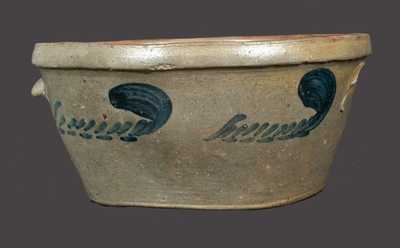 1 Gal. Stoneware Bowl Signed FROM J. EBERLY & BRO. / STRASBURG, VA