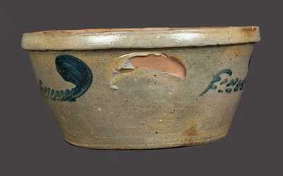 1 Gal. Stoneware Bowl Signed FROM J. EBERLY & BRO. / STRASBURG, VA