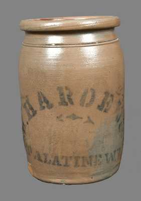 J. M. HARDEN / PALATINE, WV Stoneware Crock