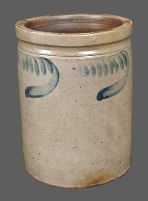 1 1/2 Decorated Stoneware Crock Signed L. D. FUNKHOUSER / STRASBURG, VA