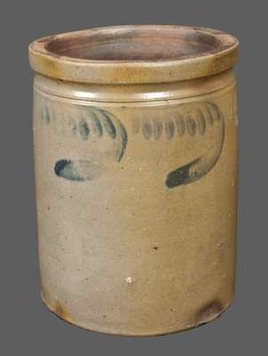 1 1/2 Decorated Stoneware Crock Signed L. D. FUNKHOUSER / STRASBURG, VA