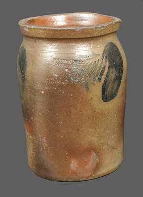 SOLOMON BELL / STRASBURG / VA 1/2 Gal. Decorated Stoneware Crock