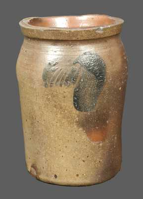 SOLOMON BELL / STRASBURG / VA 1/2 Gal. Decorated Stoneware Crock