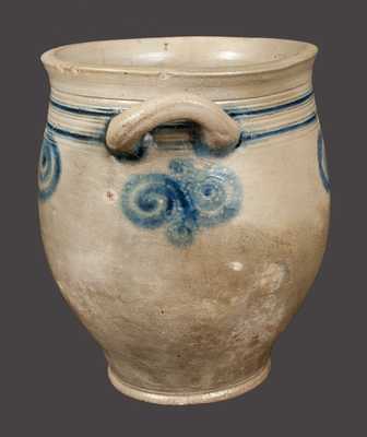 Early Stoneware Jar with Watchspring Decorations, att. Capt. James Morgan, Cheesequake, NJ, c1770