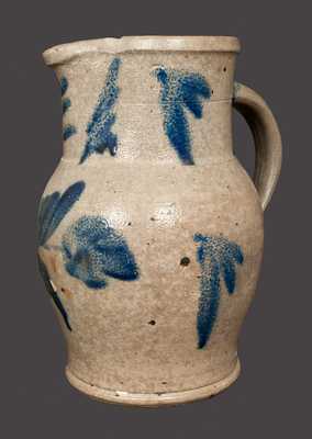 1 Gal. Chester Co., PA Stoneware Pitcher with Floral Decoration