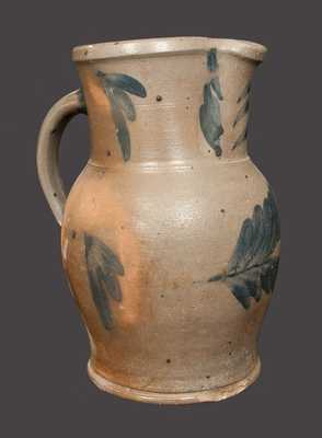 1 Gal. Chester Co., PA Stoneware Pitcher with Floral Decoration