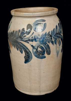 1 Gal. Stoneware Jar with Floral Decoration, Baltimore, circa 1825