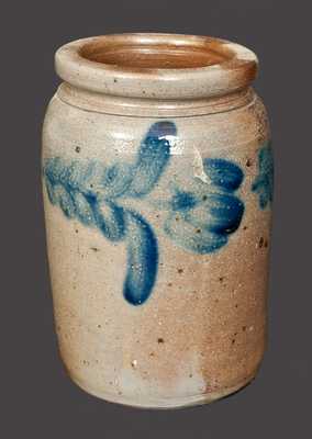 1/2 Gal. Stoneware Crock with Floral Decoration, Baltimore, circa 1835