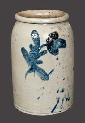 1/2 Gal. Stoneware Crock with Floral Decoration, Baltimore, circa 1825