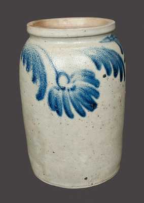 1 Gal. Stoneware Crock with Floral Decoration, Baltimore, circa 1840