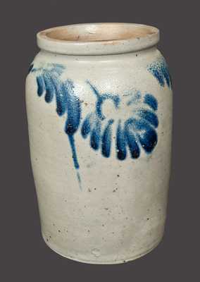 1 Gal. Stoneware Crock with Floral Decoration, Baltimore, circa 1840