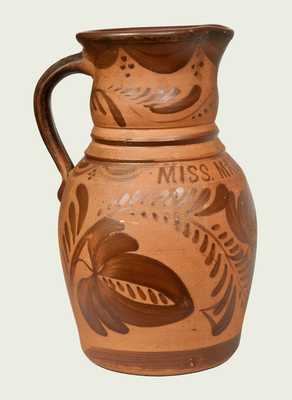 Very Rare New Geneva, PA Tanware Presentation Pitcher Inscribed to 