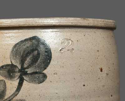Very Rare Two-Gallon Stoneware Advertising Crock att. J. H. MILLER / BRANDENBURG, KY