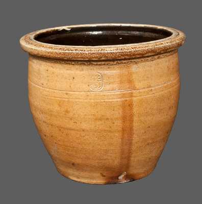 1/2 Gal. Stoneware Cream Jar attrib. E. Suter / Rockingham County, VA