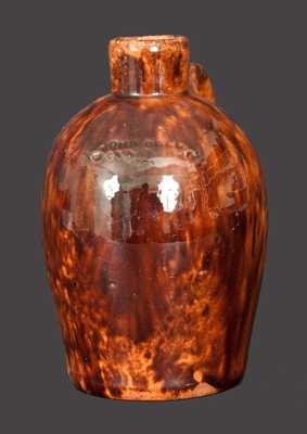 Exceptional Diminutive JOHN BELL Redware Jug Inscribed