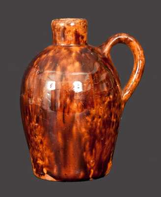 Exceptional Diminutive JOHN BELL Redware Jug Inscribed 