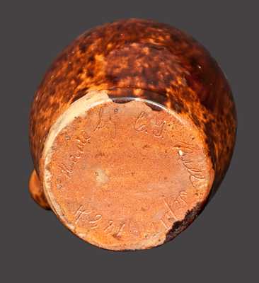Exceptional Diminutive JOHN BELL Redware Jug Inscribed 