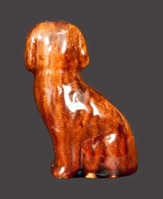 Miniature Redware Spaniel att. John Bell, Waynesboro, PA