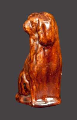 Miniature Redware Spaniel att. John Bell, Waynesboro, PA