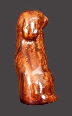 Miniature Redware Spaniel att. John Bell, Waynesboro, PA