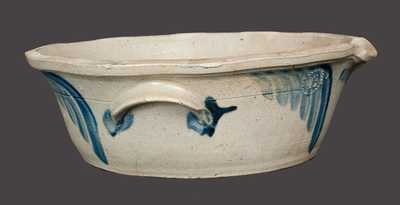 1 1/2 Gal. Stoneware Milkpan attrib. David Parr, Jr., Richmond, VA