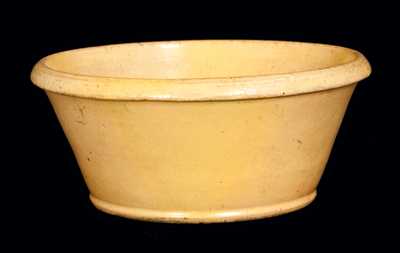 Unusual Small JOHN BELL Yellow-Glazed Redware Bowl