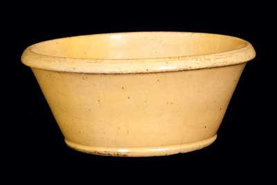 Unusual Small JOHN BELL Yellow-Glazed Redware Bowl