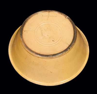 Unusual Small JOHN BELL Yellow-Glazed Redware Bowl