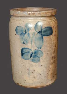 2 Gal. P. HERRMANN / BALTIMORE Stoneware Crock with Floral Decoration