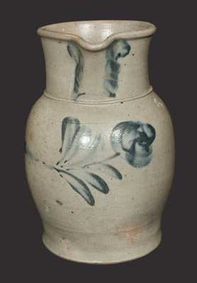 1 1/2 Gal. Stoneware Pitcher with Floral Decoration, Baltimore, circa 1870