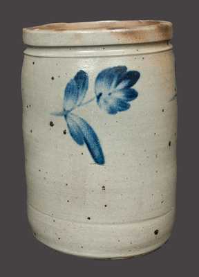 2 Gal. Stoneware Crock with Floral Decoration att. R. J. Grier, Chester County, PA