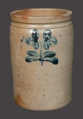 1 Gal. Stoneware Crock with Floral Decoration, Baltimore, circa 1880