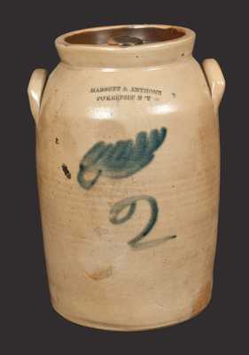 MABBETT & ANTHONE / PO'KEEPSIE, NY Decorated Stoneware Lidded Jar
