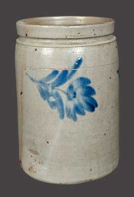 1 Gal. Stoneware Crock with Floral Decoration, att. R.J. Grier, Chester County, PA