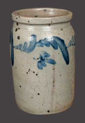 1/2 Gal. Stoneware Crock with Floral Decoration, Baltimore, circa 1875