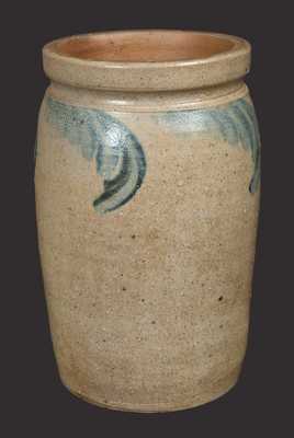 1 1/2 Gal. Stoneware Crock, attrib. David Parr, Jr., Richmond, VA, circa 1860