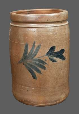 1 Gal. Stoneware Crock with Unusual Floral Decoration, att. Chester Co., PA