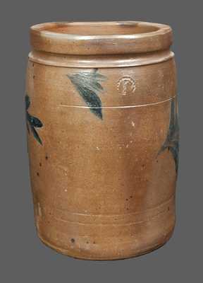 1 Gal. Stoneware Crock with Unusual Floral Decoration, att. Chester Co., PA