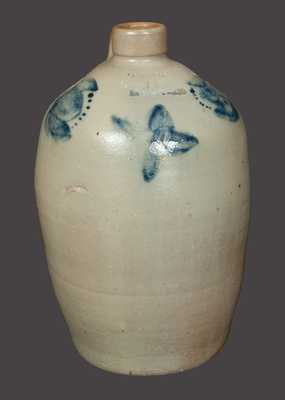 1 1/2 Gal. JOHN BELL Stoneware Jug with Dotted Tulip Decoration