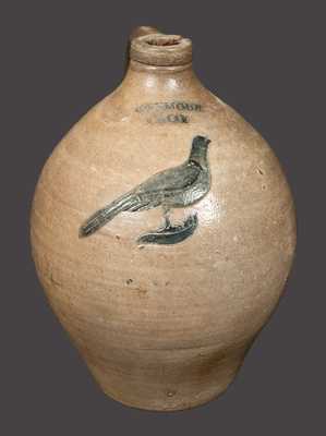 1 Gal. I. SEYMOUR / TROY Stoneware Jug with Incised Bird Decoration