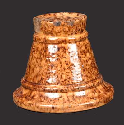 JOHN BELL / WAYNESBORO Redware Stove Lift with Manganese Sponging
