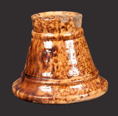 JOHN BELL / WAYNESBORO Redware Stove Lift with Manganese Sponging