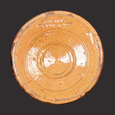 JOHN BELL / WAYNESBORO Redware Stove Lift with Manganese Sponging